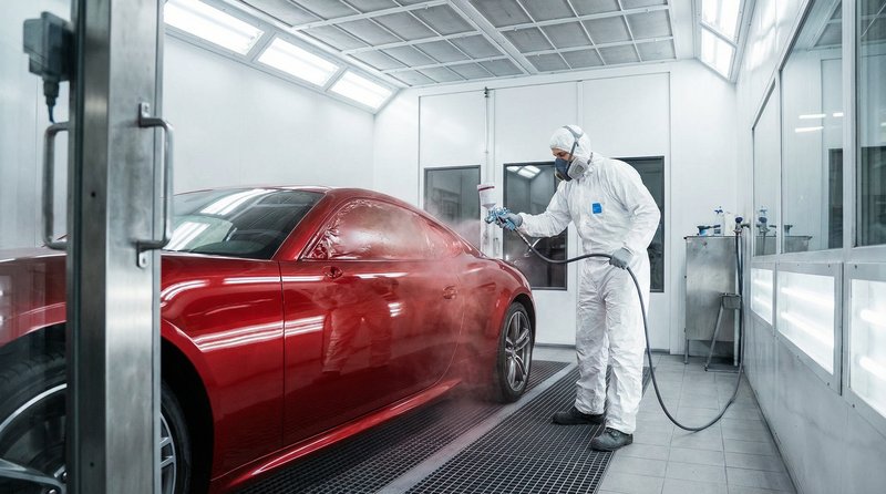 抖阴漫画短视频：跑车喷漆改色