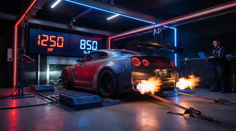 抖阴漫画短视频：GT-R马力测试